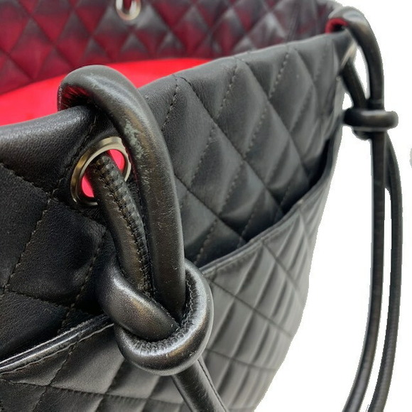 CHANEL Cambon Line Tote Bag Calf Black White - Picture 14 of 14